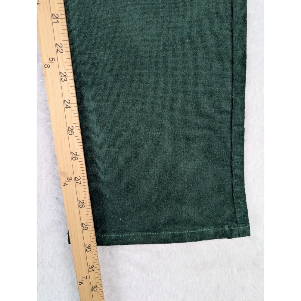 Kut From The Kloth Karen Baby Bootcut Petite Womens Pants Size 2 Green Corduroy - Picture 2 of 16